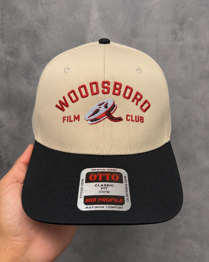 Scream Movie Inspired 'Woodsboro Film Club' Embroidered Baseball Cap - Retro 90s Horror Fan Merch