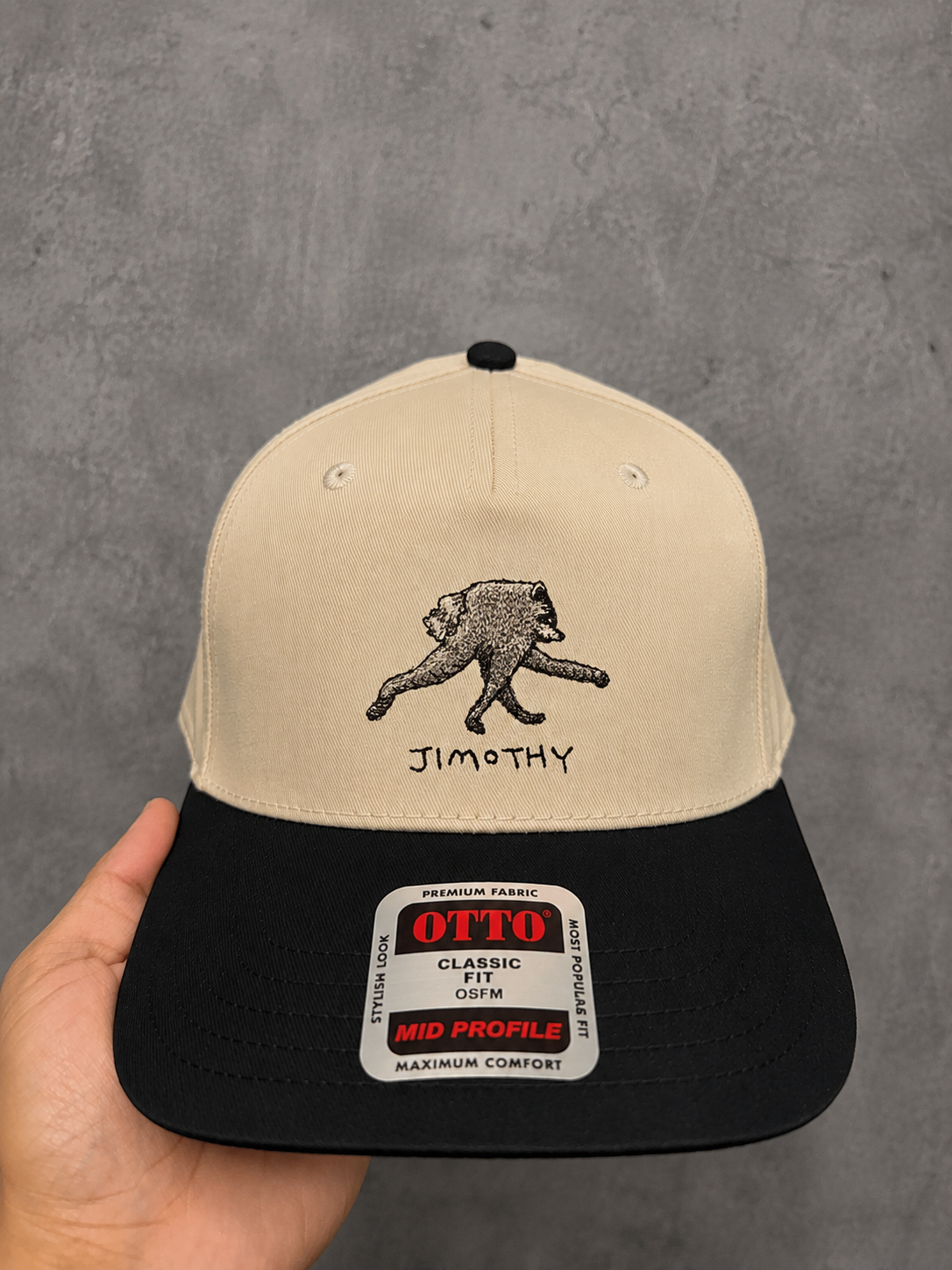 Jimothy Embroidered Raccoon Hat | Funny Meme Adjustable Baseball Cap