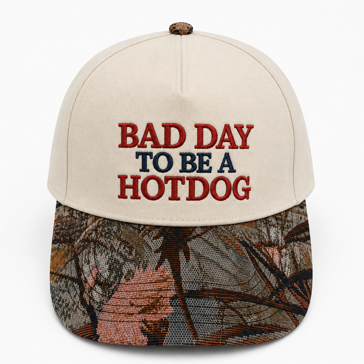 Bad Day to Be a Hotdog Embroidered Hat | Funny BBQ Baseball Cap, Adjustable Dad Hat, Food Humor Gift
