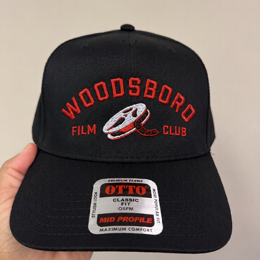 Scream Movie Inspired 'Woodsboro Film Club' Embroidered Baseball Cap - Retro 90s Horror Fan Merch