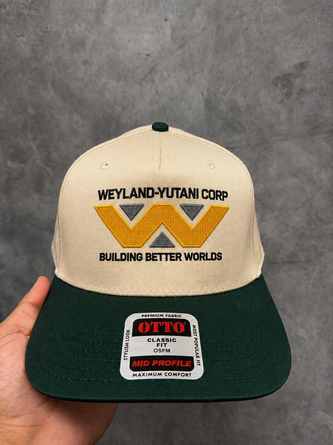 Alien Franchise Merch | Weyland-Yutani Corp Embroidered Hat | 80s Sci-Fi Horror Fan Gift | Black Snapback Baseball Cap