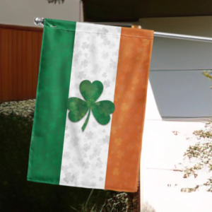 Ireland Shamrock House Flag, St. Patrick’s Day Irish Outdoor Home Decoration
